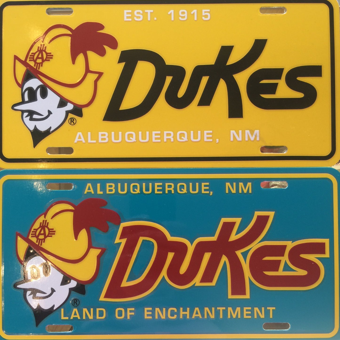 Albuquerque Dukes License Plates