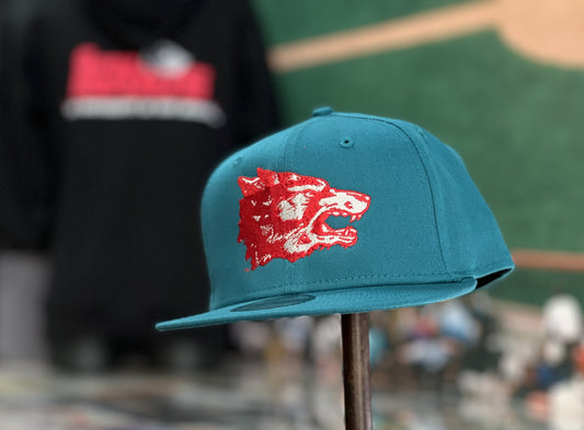 UNM Lobos Turquoise 70's Snapback Hat