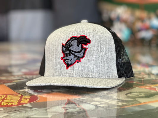 Albuquerque Dukes Heather with Black Mesh Red Outline
