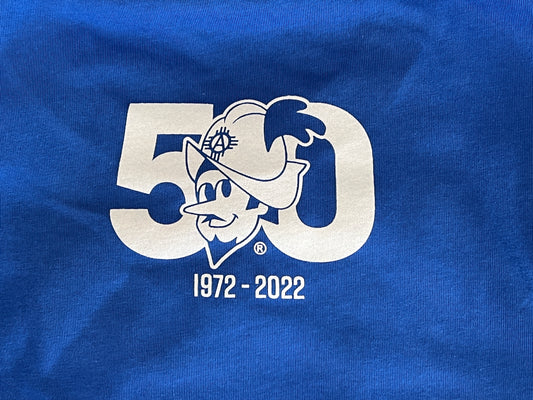 Albuquerque Dukes 50 Yr. Anniversary Blue T-Shirt White Dukes