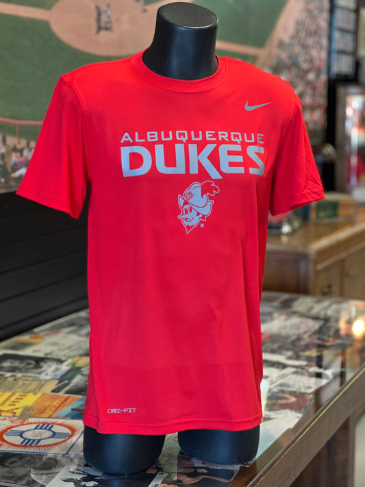 Albuquerque Dukes Nike Red Short Sleeve Dri-Fit