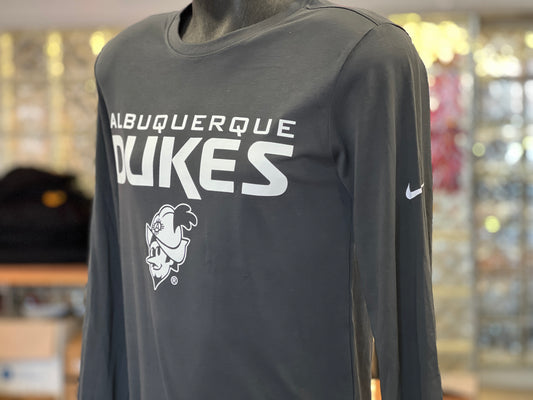 Albuquerque Dukes Gray Nike Long Sleeve Dri-Fit