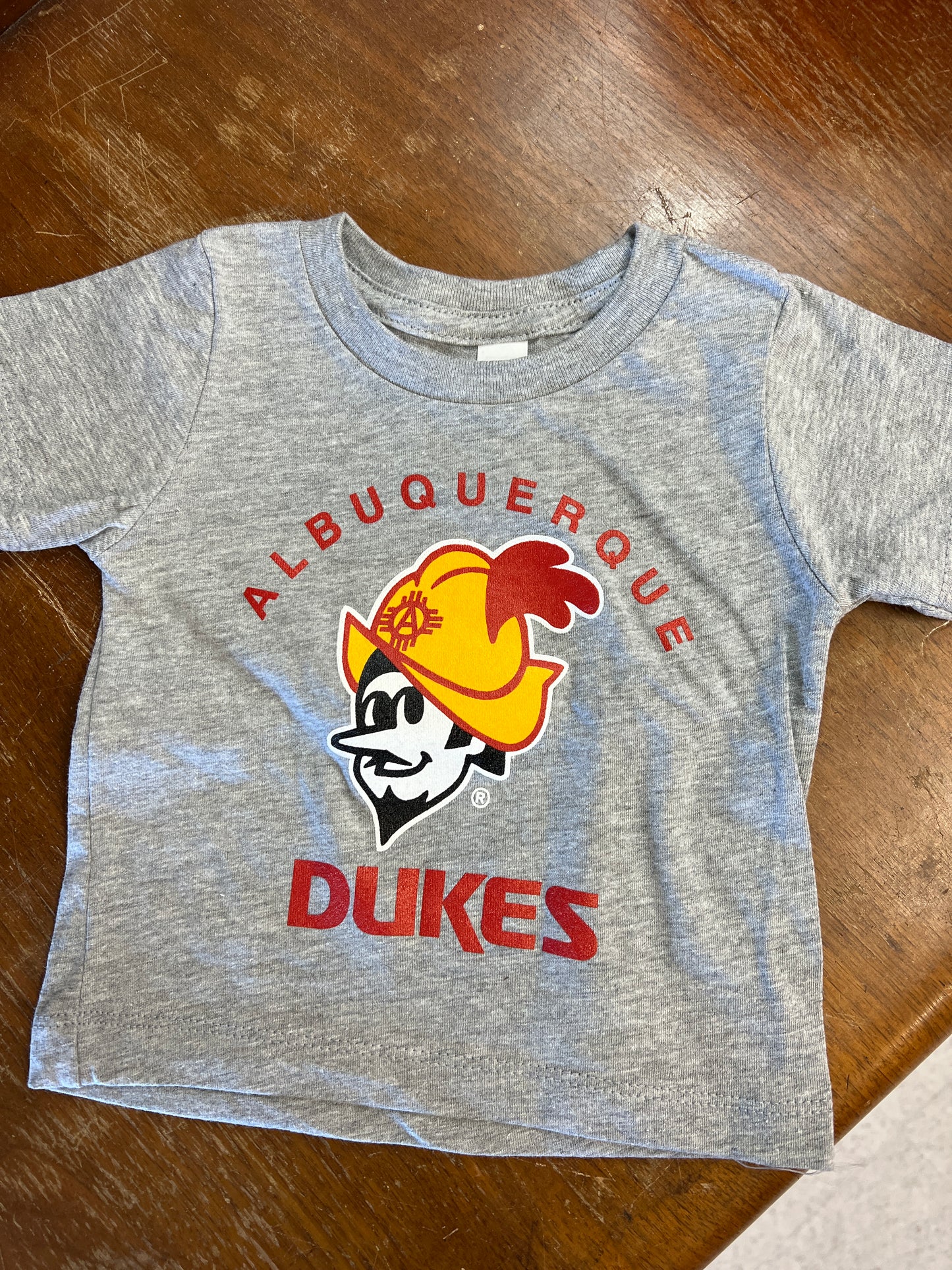 Albuquerque Dukes Toddler Athletic Gray Dukes Tee