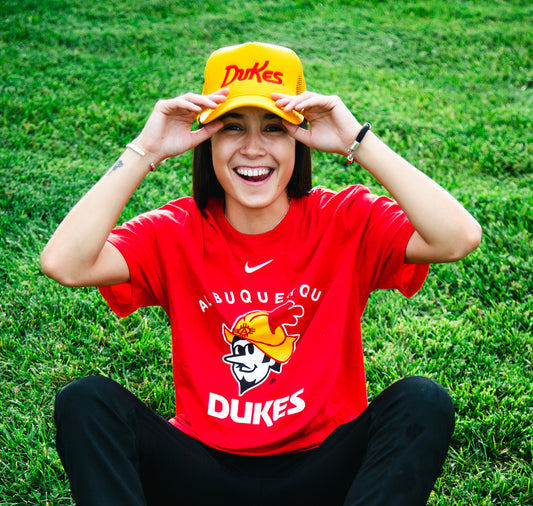 Albuquerque Dukes Red Nike T-shirt Traditional Dukes Logo
