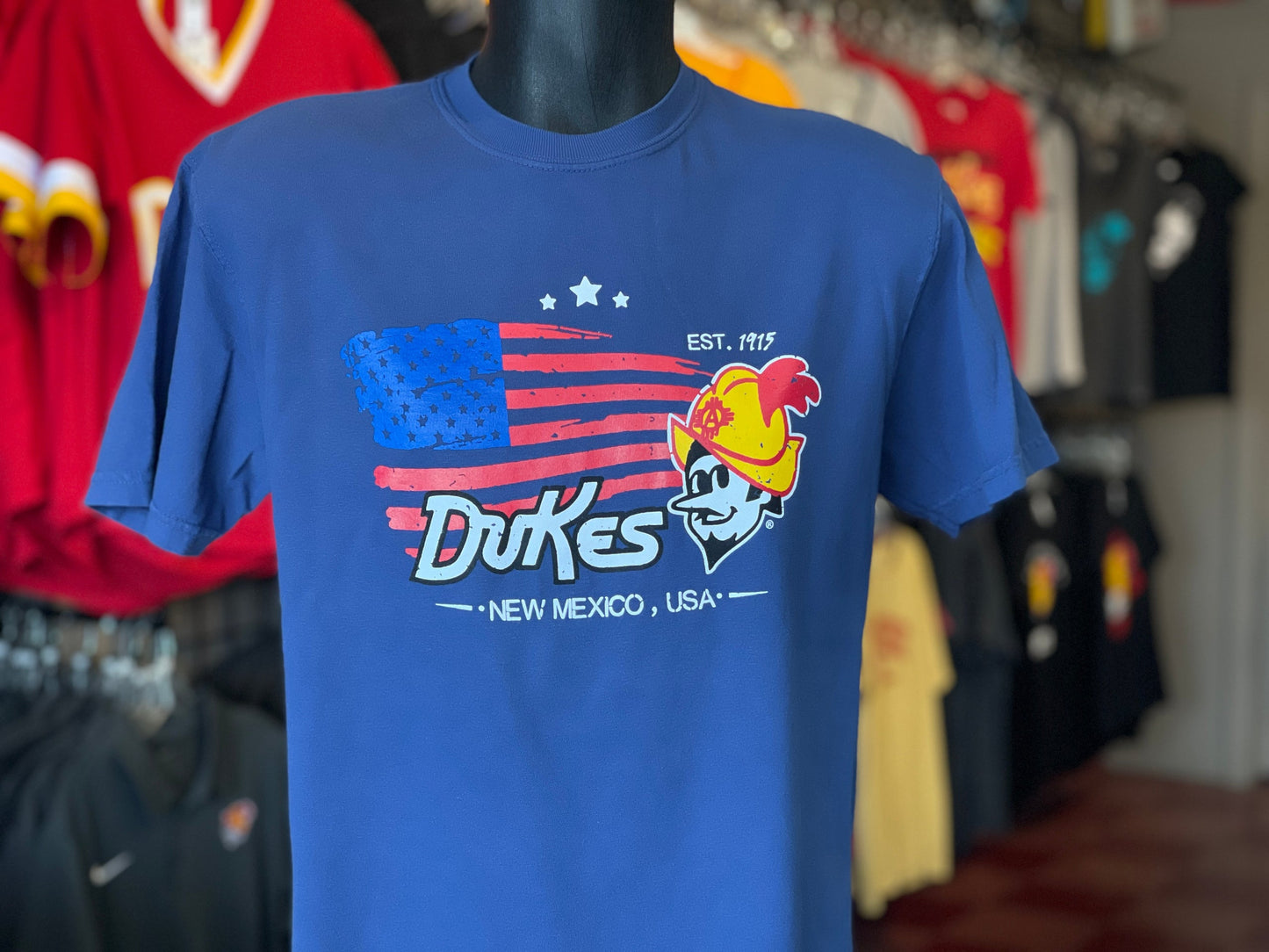 Albuquerque Dukes Blue T-Shirt "Flag Dukes"