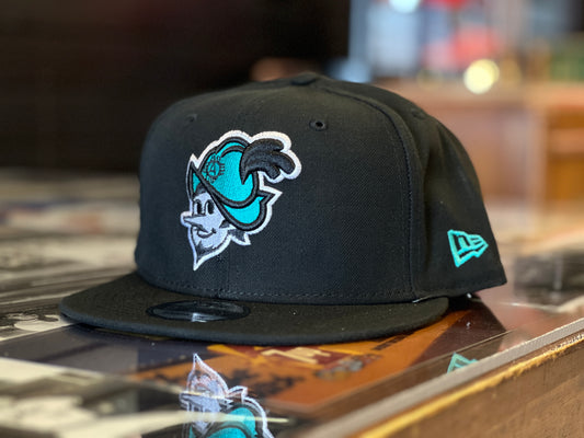 Albuquerque Dukes New Era 950 Snapback Black with Turquoise White Dukes